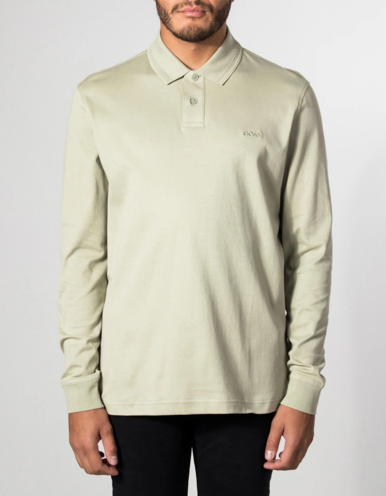 Regular Fit Piqué Interlock Long Sleeve Polo Shirt