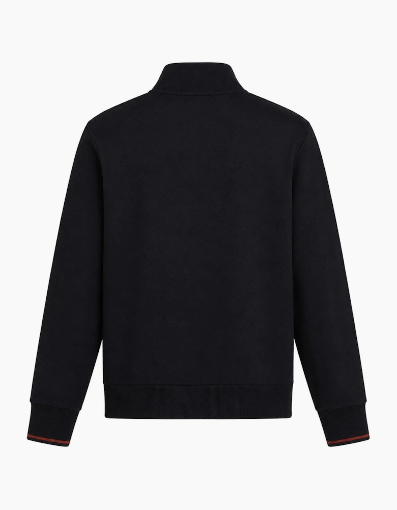 Fred Perry Half Zip Sweatshirt Navy/Brandy/Rich Brown
