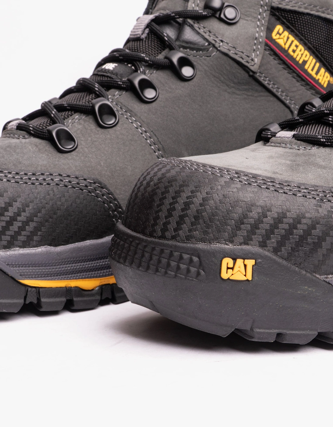 CAT MUNISING Mens Waterproof Composite Toe Safety Boots Grey