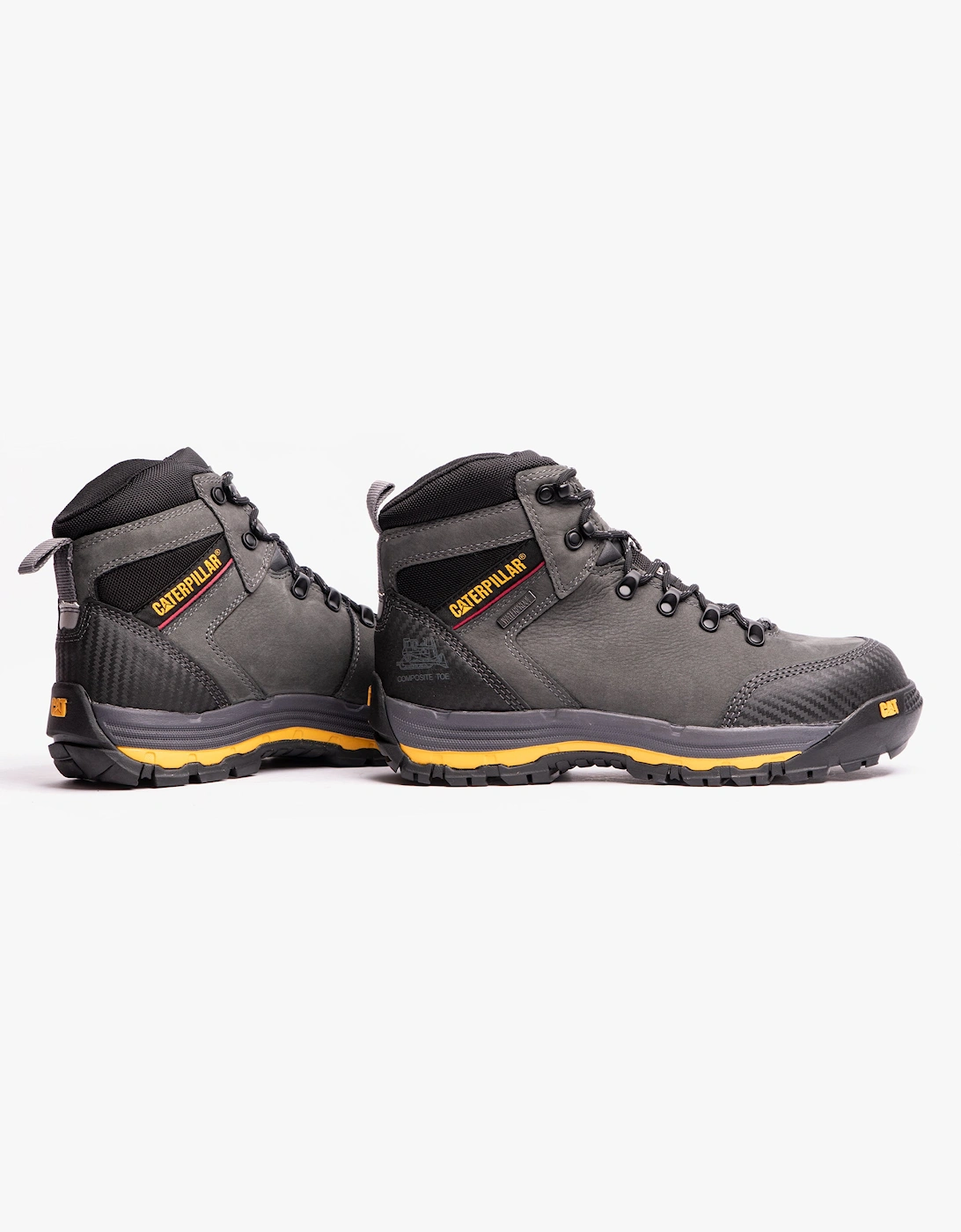 CAT MUNISING Mens Waterproof Composite Toe Safety Boots Grey