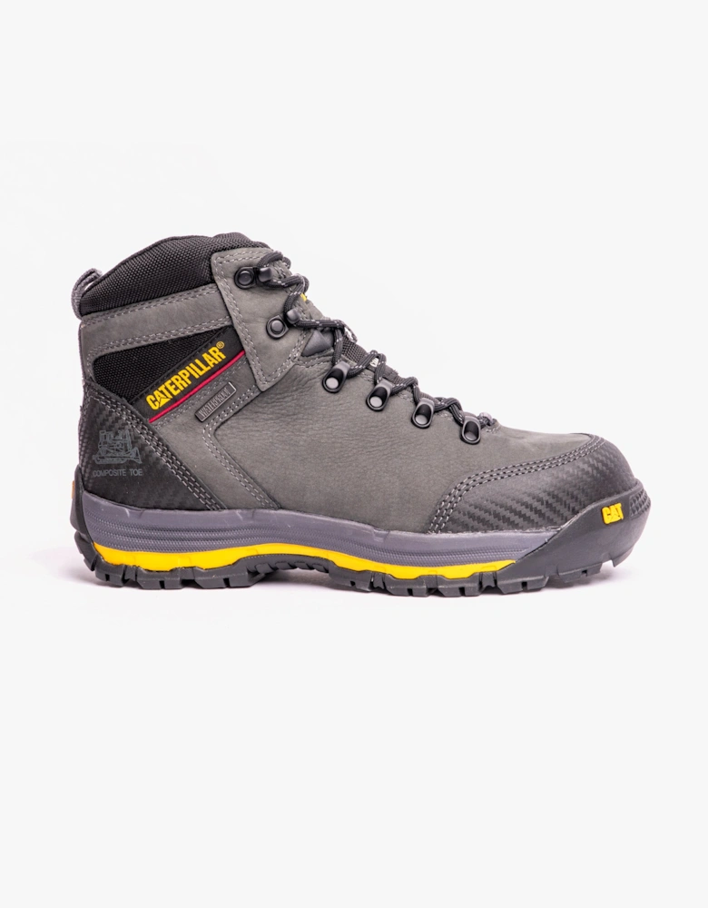 CAT MUNISING Mens Waterproof Composite Toe Safety Boots Grey