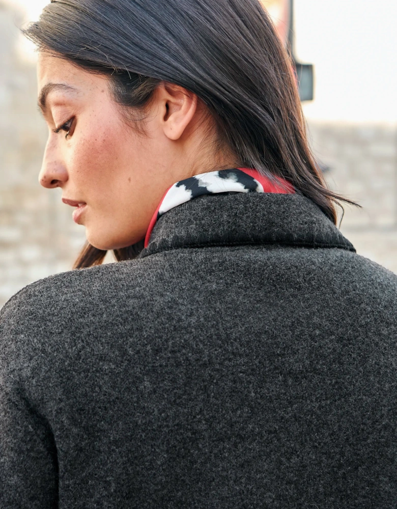 Charcoal Knit Cardigan With Wool