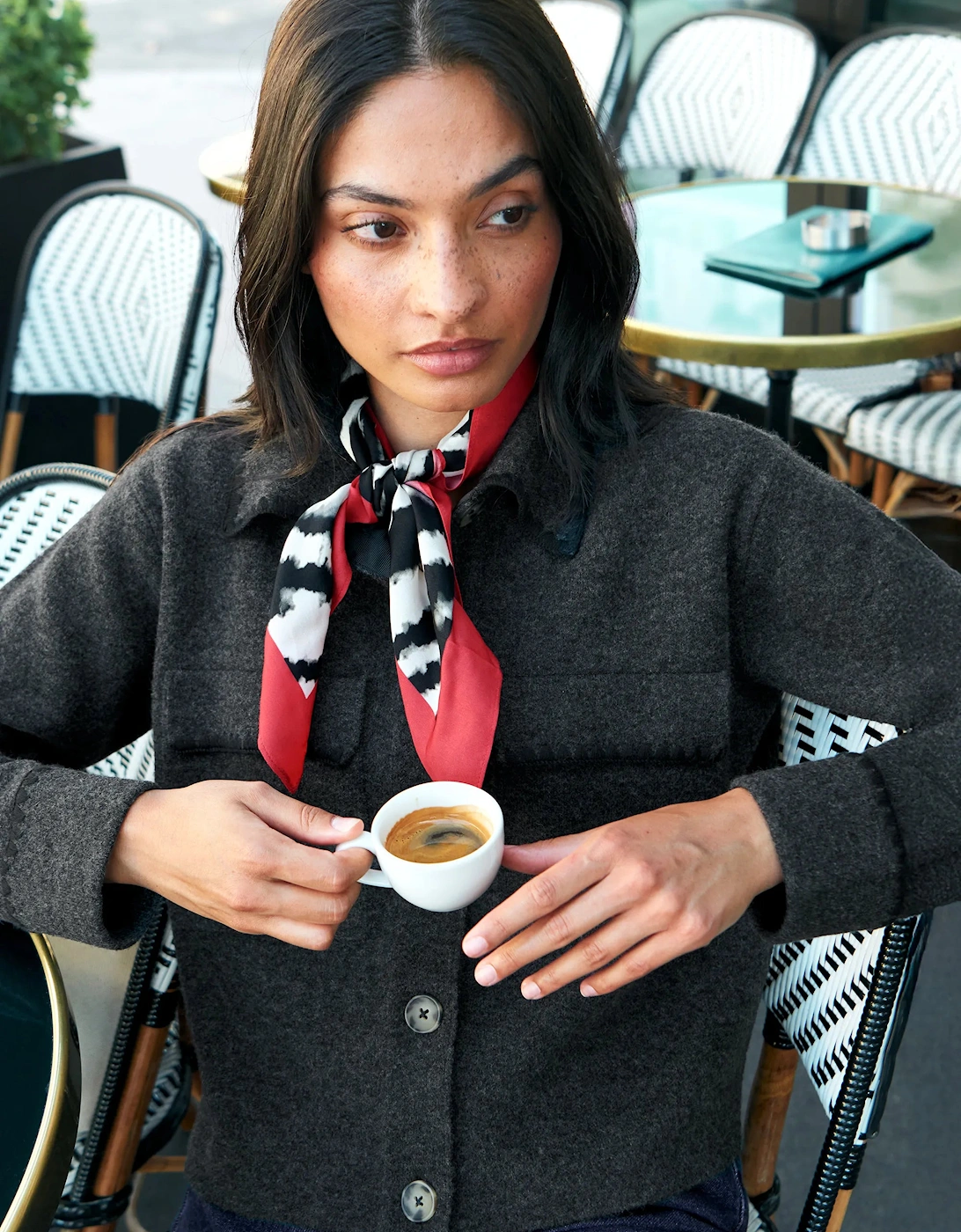 Charcoal Knit Cardigan With Wool