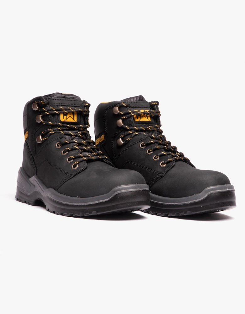 CAT STRIVER Mens Leather Safety Boots Black
