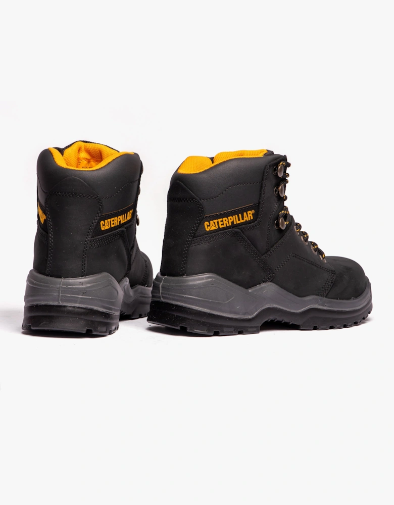 CAT STRIVER Mens Leather Safety Boots Black