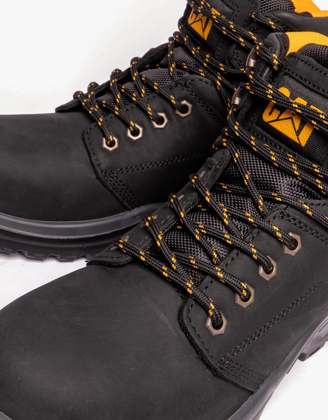 CAT STRIVER Mens Leather Safety Boots Black