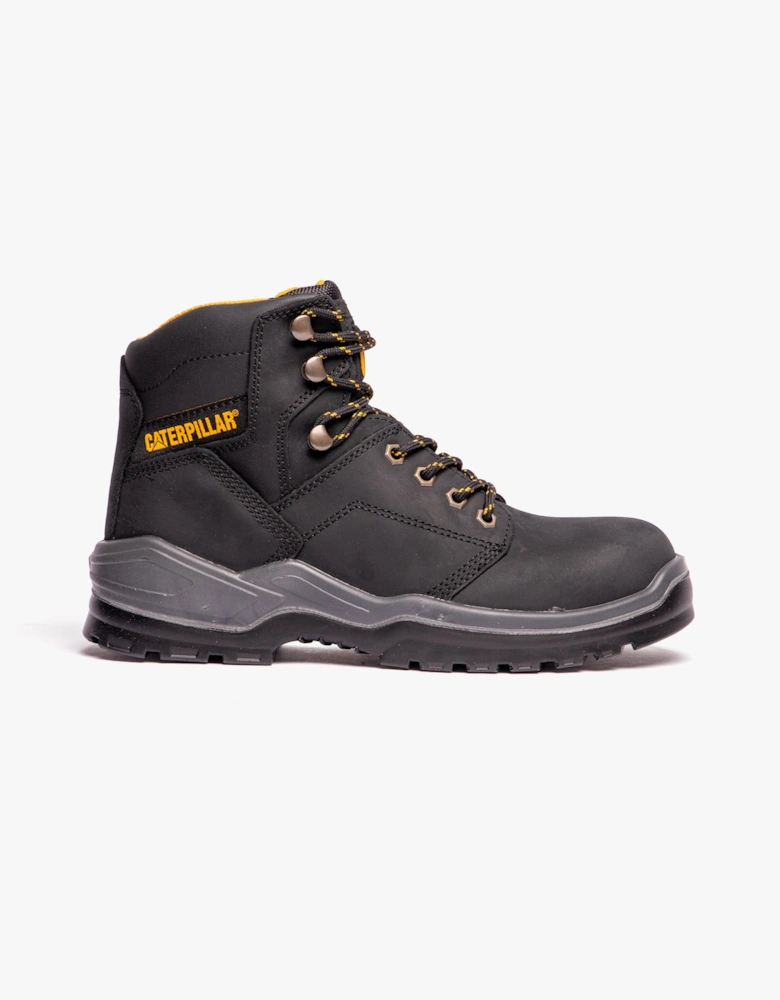 CAT STRIVER Mens Leather Safety Boots Black