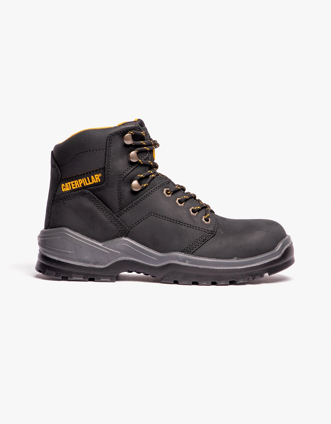 CAT STRIVER Mens Leather Safety Boots Black