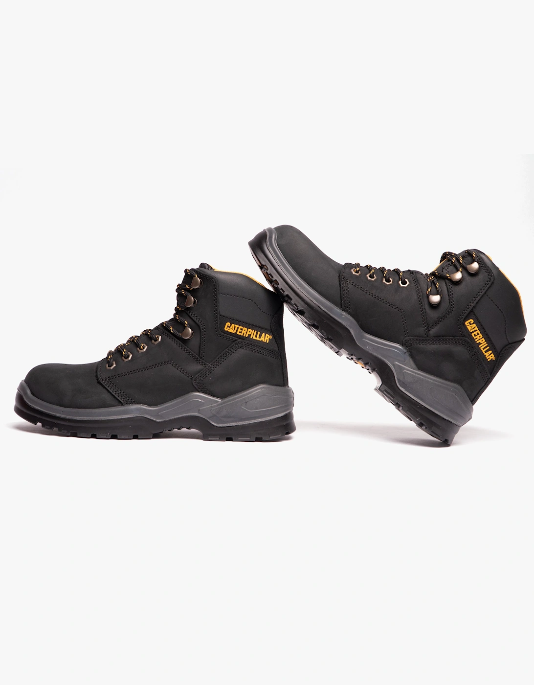 CAT STRIVER Mens Leather Safety Boots Black