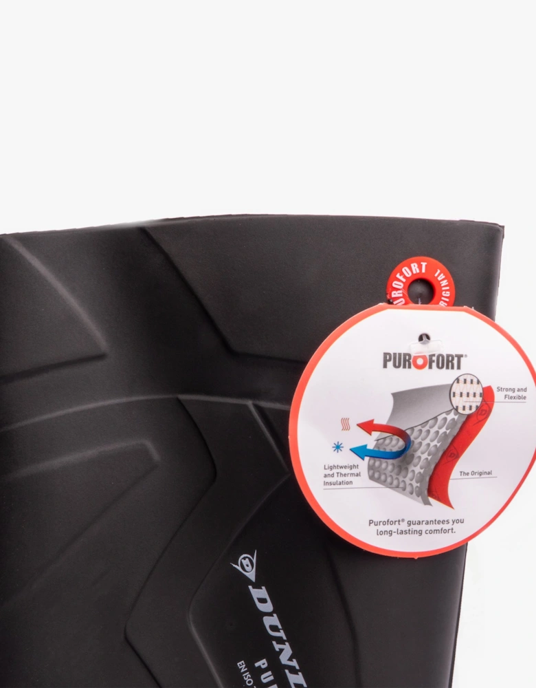 Dunlop PUROFORT+ Mens Waterproof Insulated Safety Wellingtons Black