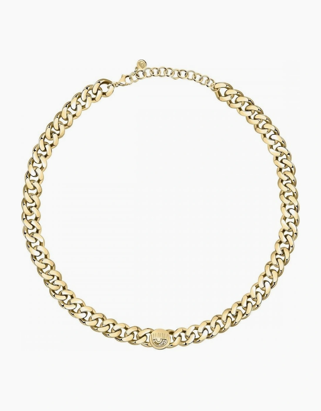 Chiara Ferragni Yellow/Gold Rhodium Logo Chain Necklace 38+4Cm - Image 3