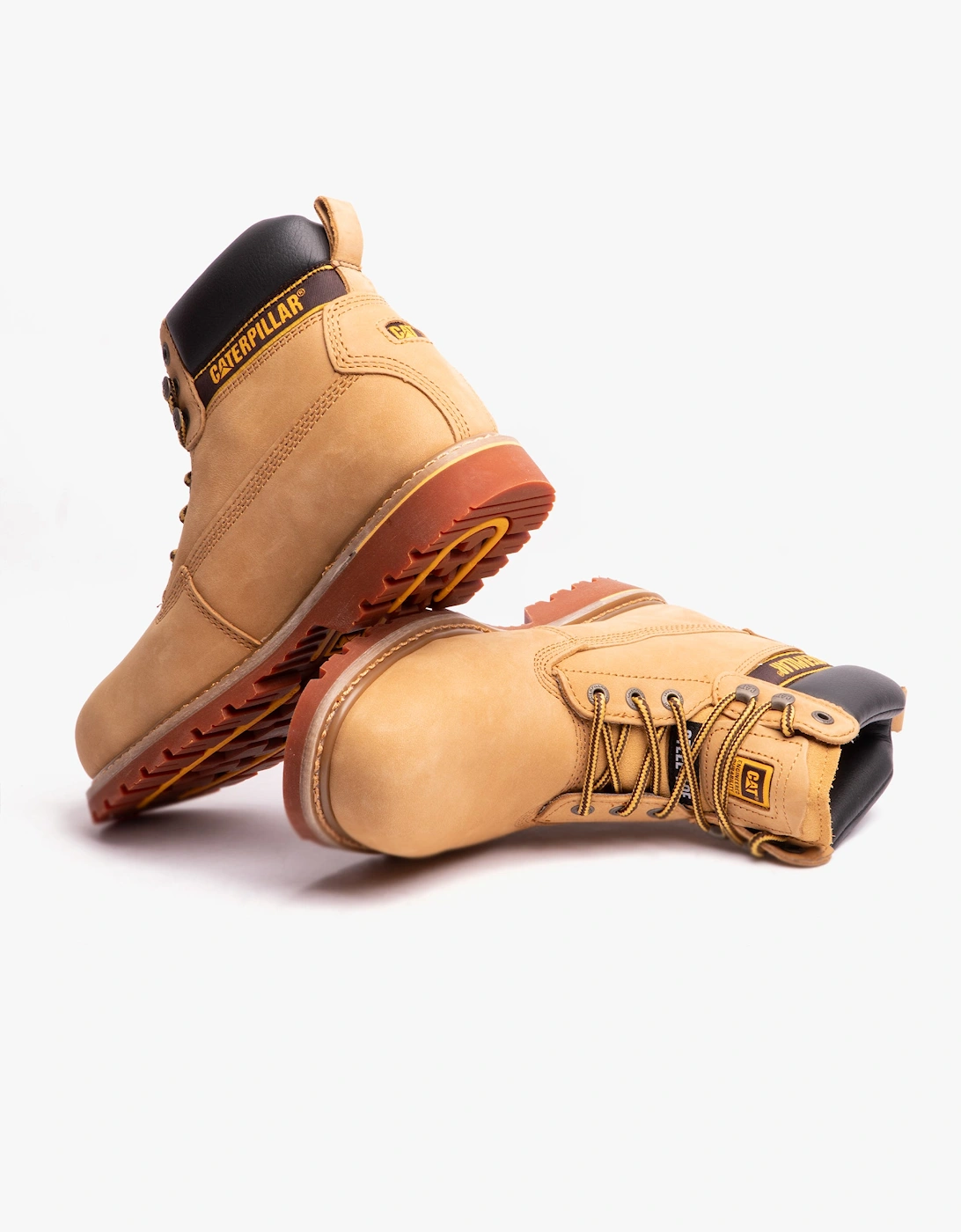 CAT HOLTON SB Mens Nubuck Safety Boots Honey