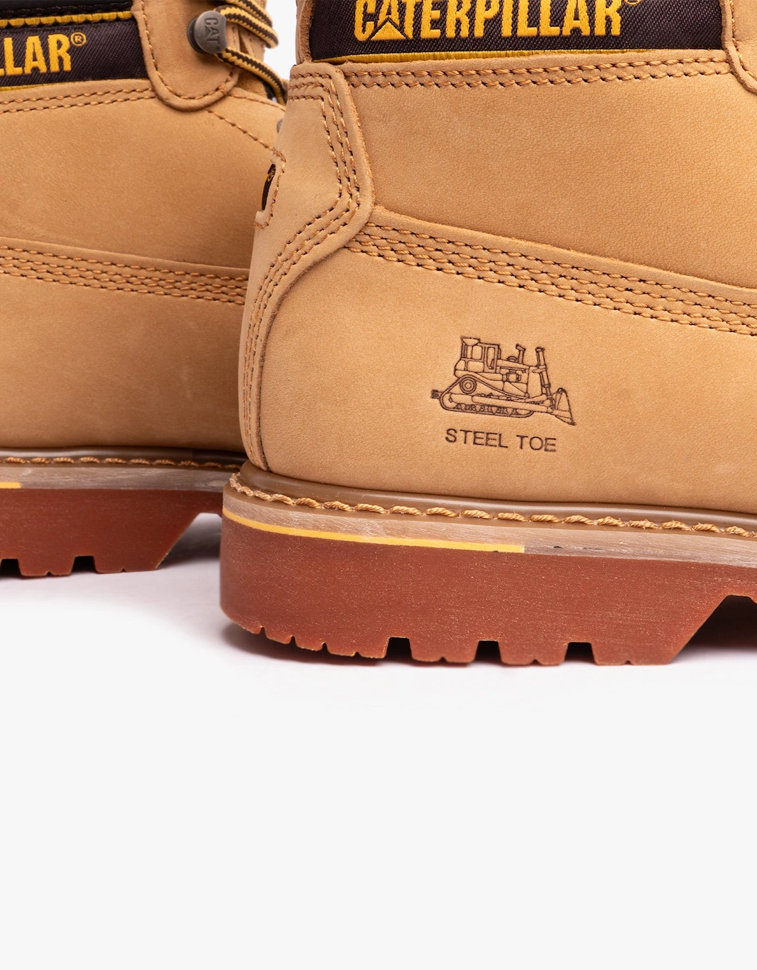 CAT HOLTON SB Mens Nubuck Safety Boots Honey