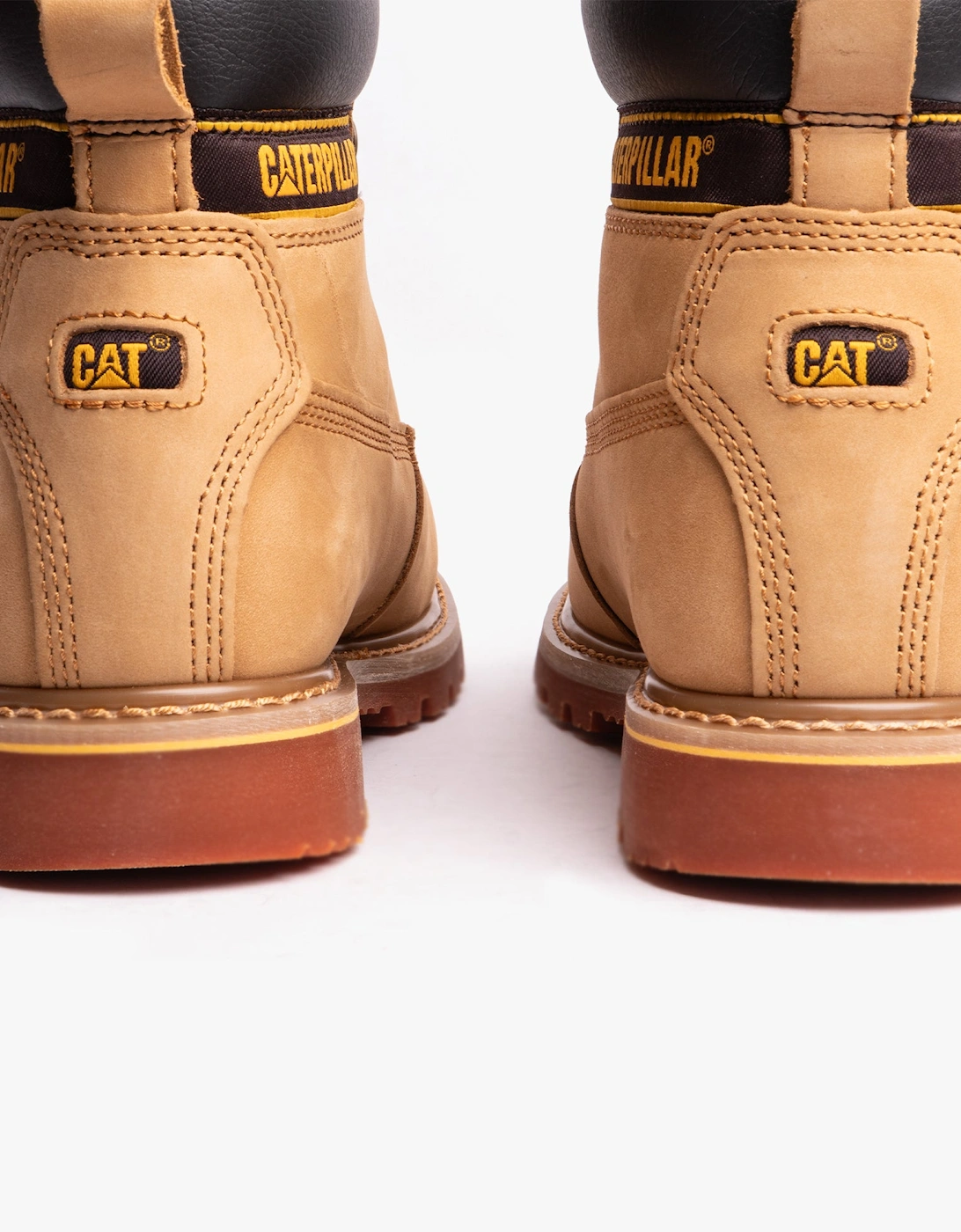 CAT HOLTON SB Mens Nubuck Safety Boots Honey