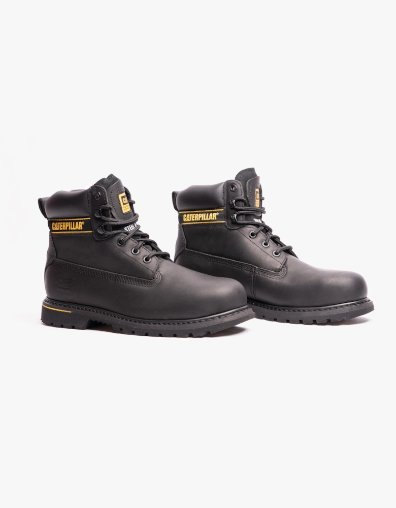 CAT HOLTON S3 Mens Leather Safety Boots Black