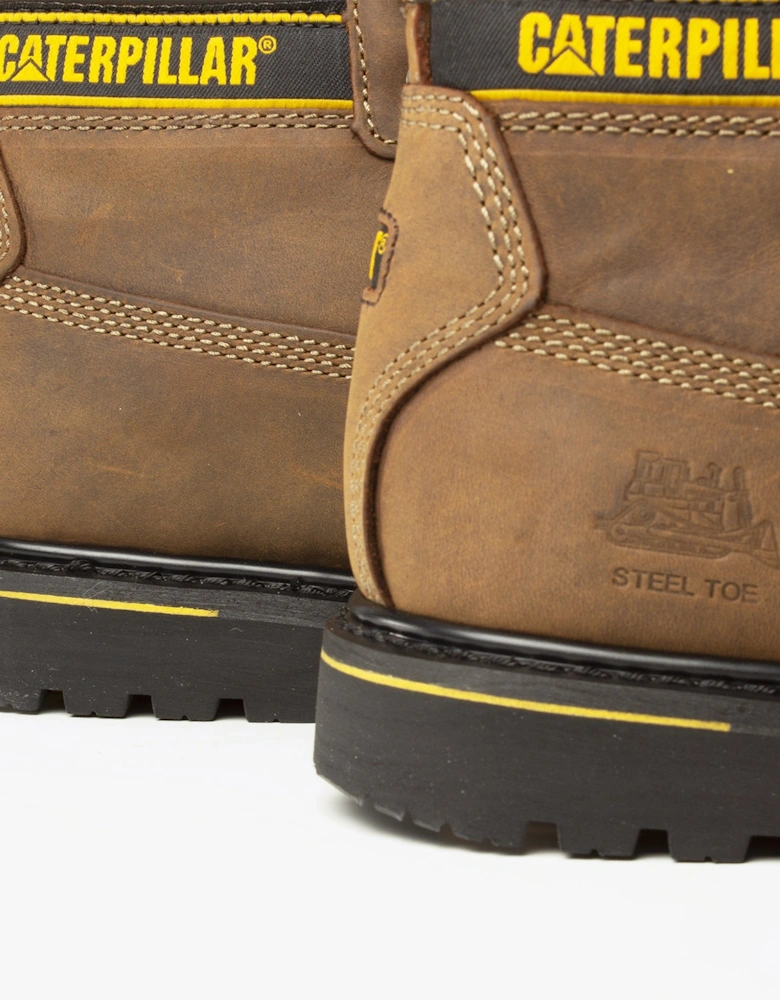 CAT HOLTON S3 Mens Leather Safety Boots Brown