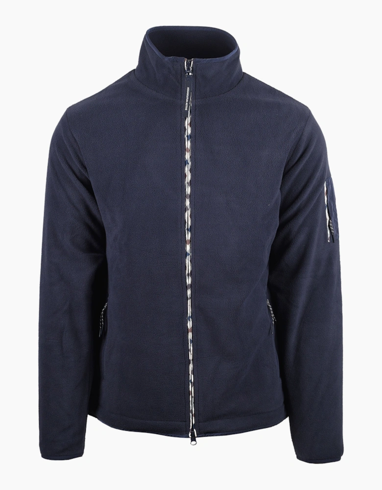 AQUASCUTUM FULL ZIP POLAR FLEECE JACKET NAVY