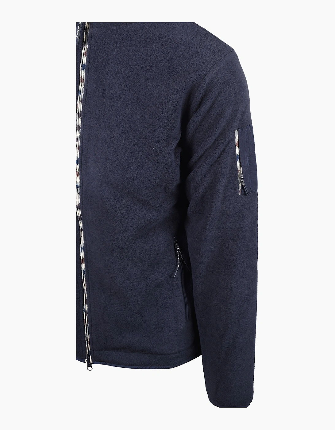 AQUASCUTUM FULL ZIP POLAR FLEECE JACKET NAVY