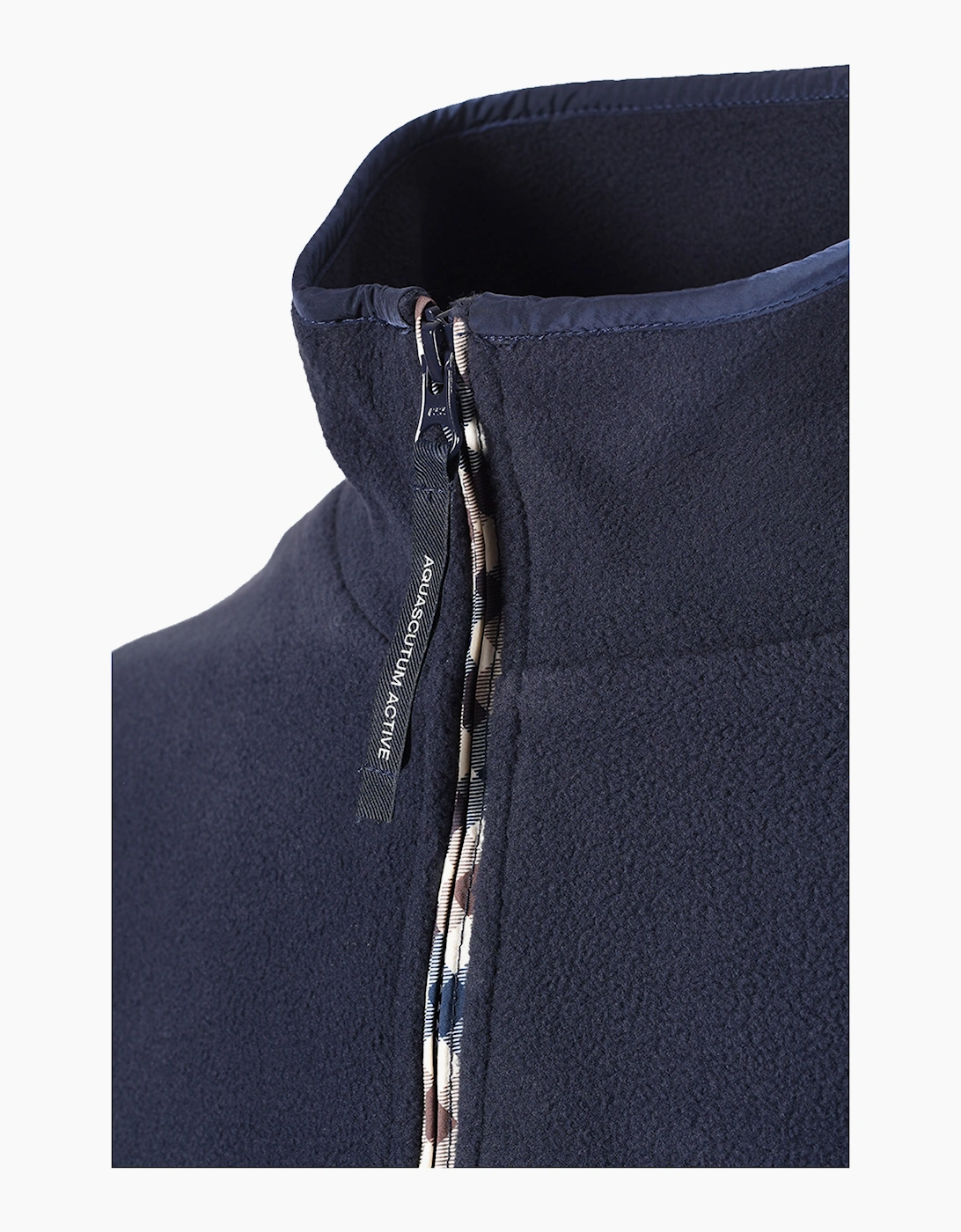 AQUASCUTUM FULL ZIP POLAR FLEECE JACKET NAVY
