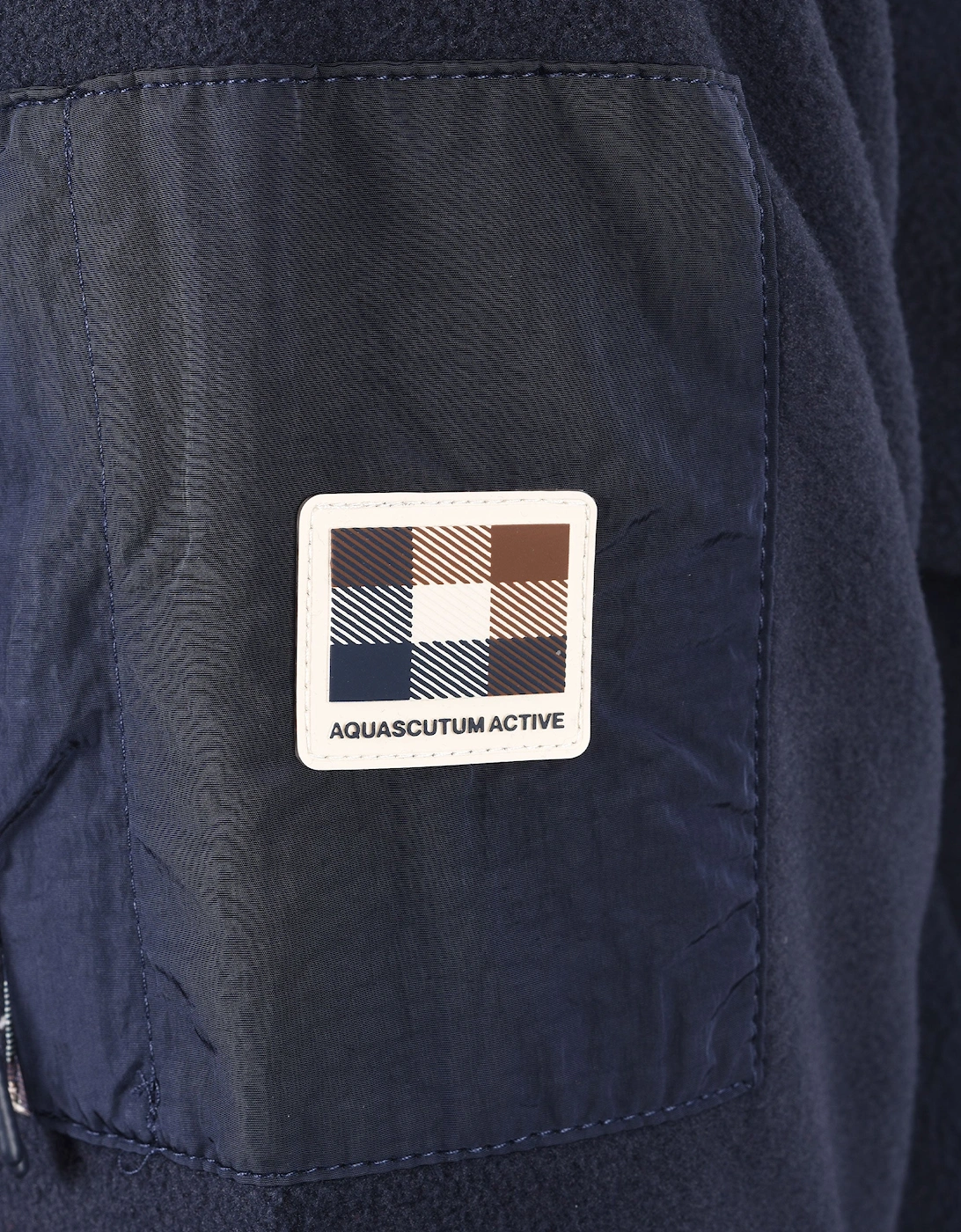AQUASCUTUM FULL ZIP POLAR FLEECE JACKET NAVY