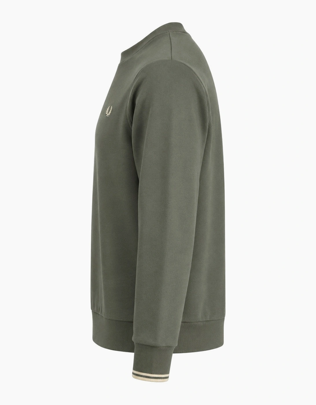 Fred Perry Crew Neck Sweatshirt Field Green/Oatmeal