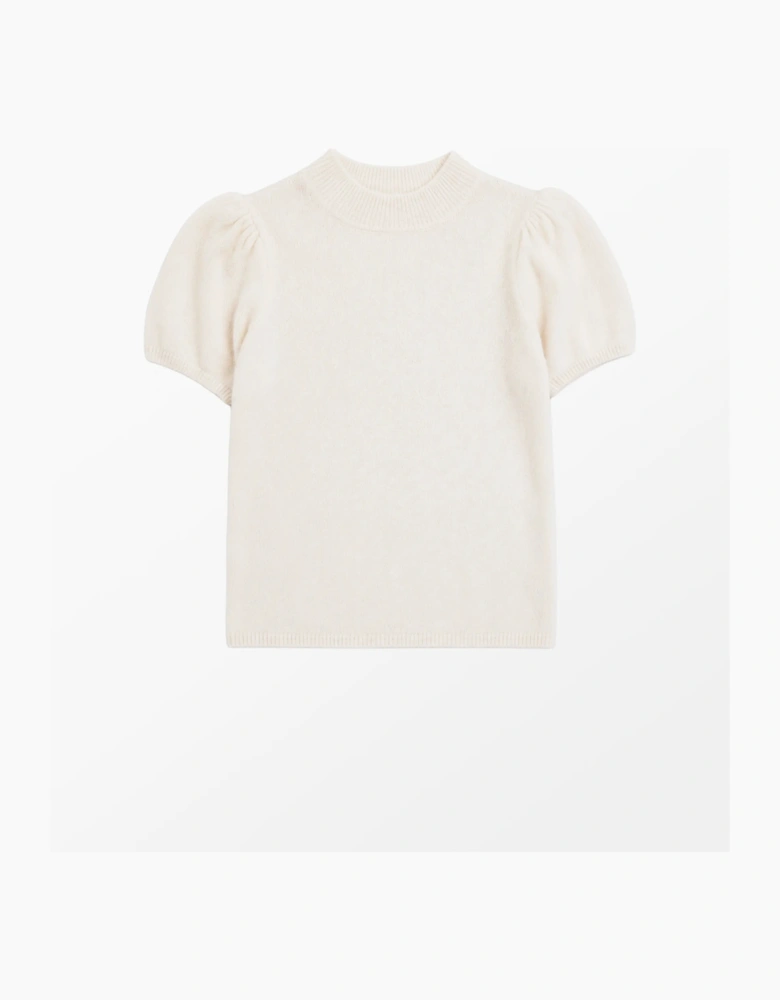 Ivory Knit Top With Wool And Alpaca
