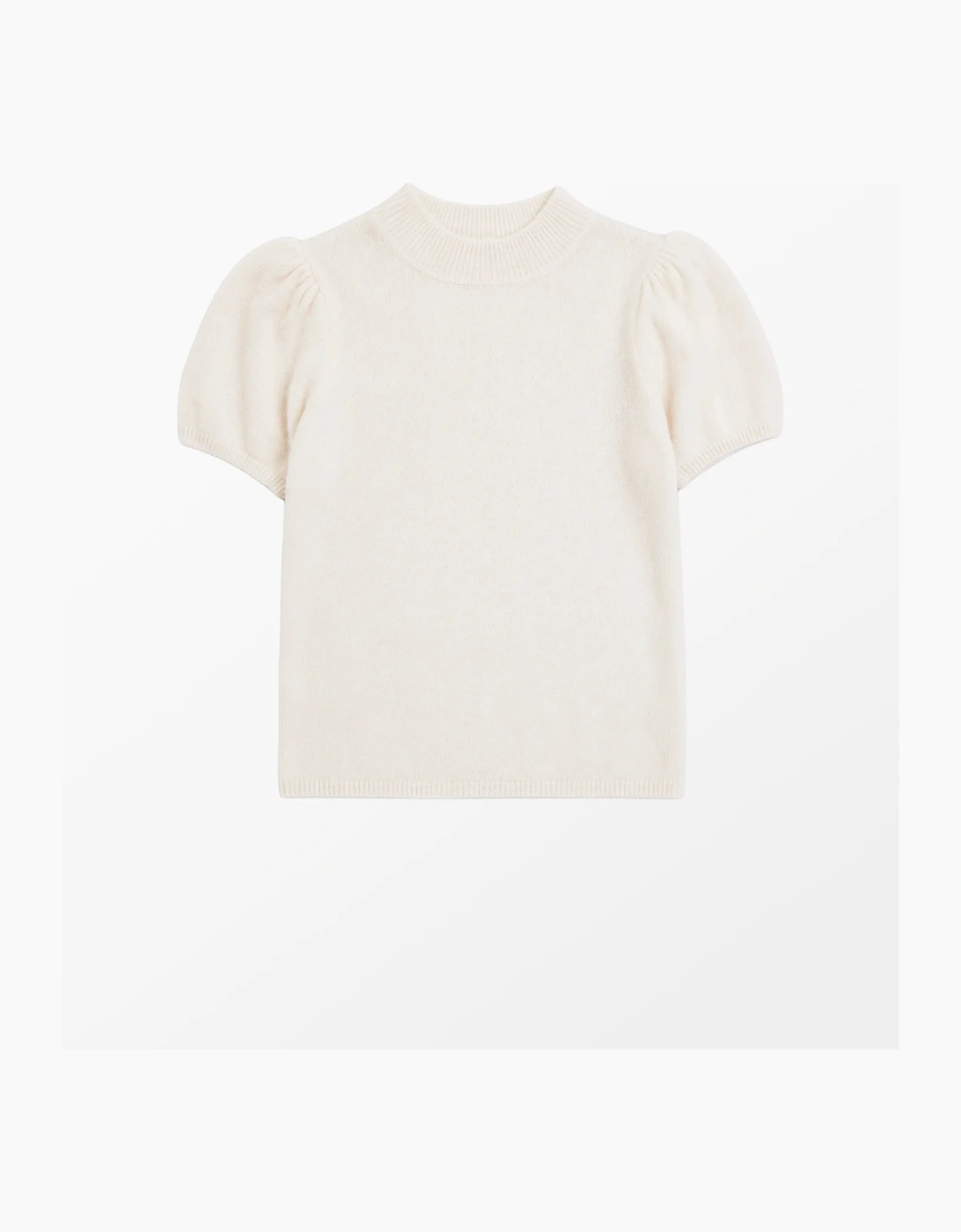 Ivory Knit Top With Wool And Alpaca