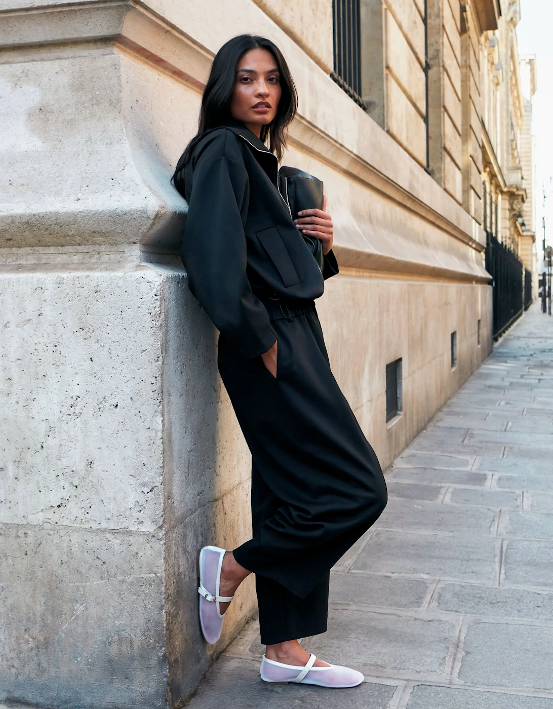 Petite Black Ponte Trousers