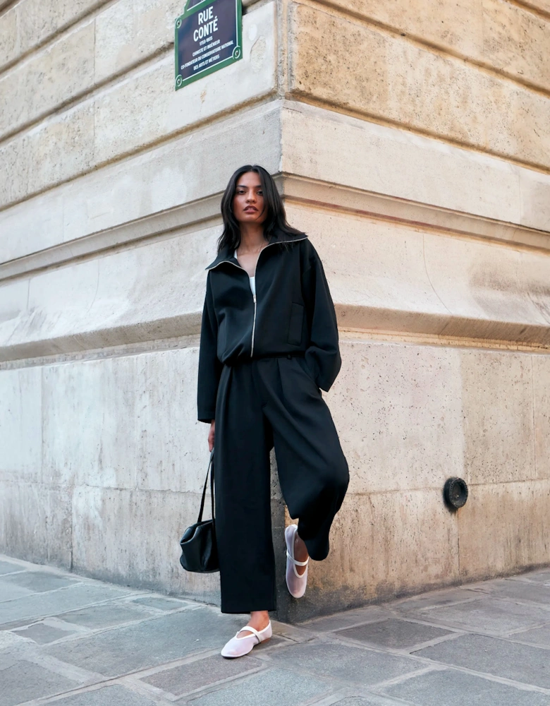 Petite Black Ponte Trousers
