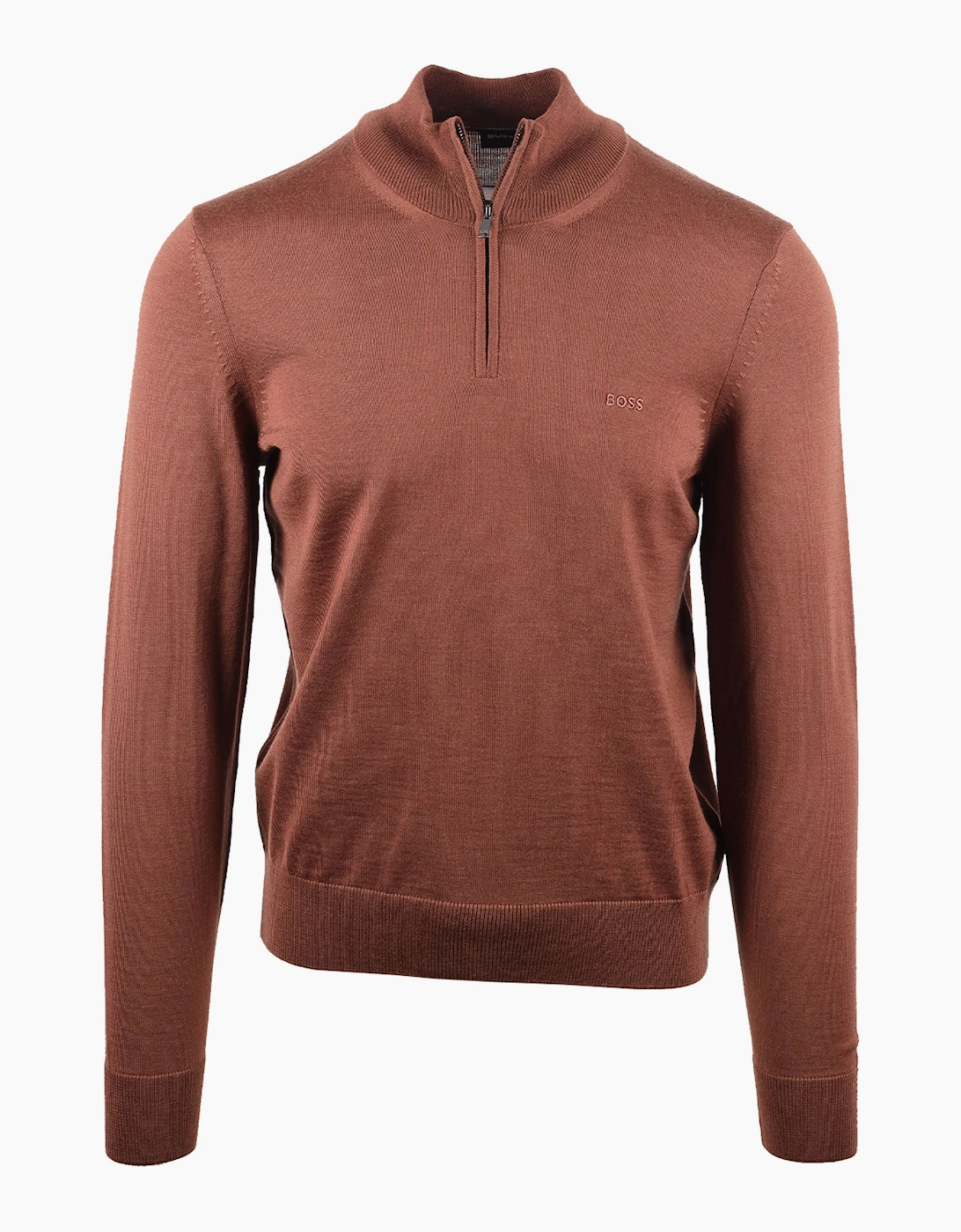 Boss Black BOSS H EBENJI ZIP SWEATSHIRT MEDIUM BROWN
