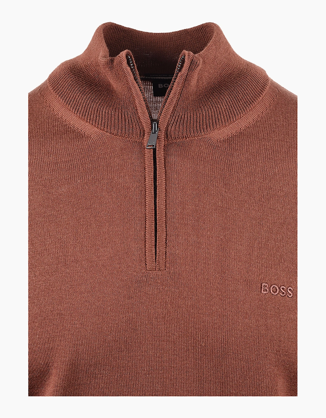 Boss Black BOSS H EBENJI ZIP SWEATSHIRT MEDIUM BROWN
