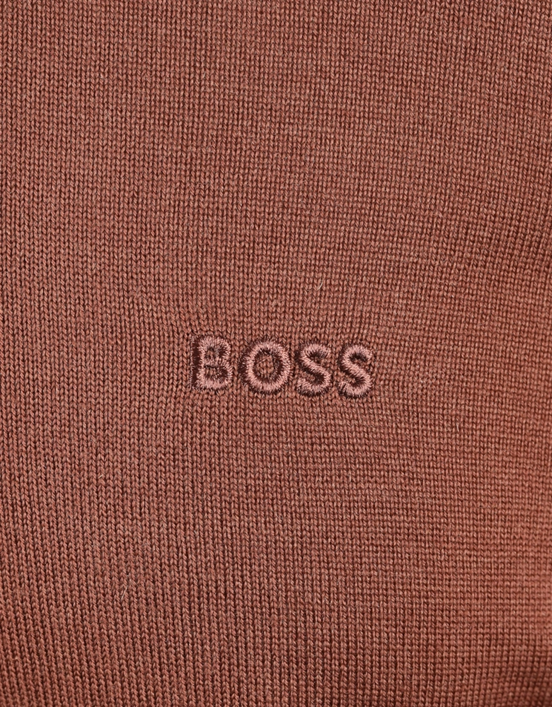 Boss Black BOSS H EBENJI ZIP SWEATSHIRT MEDIUM BROWN
