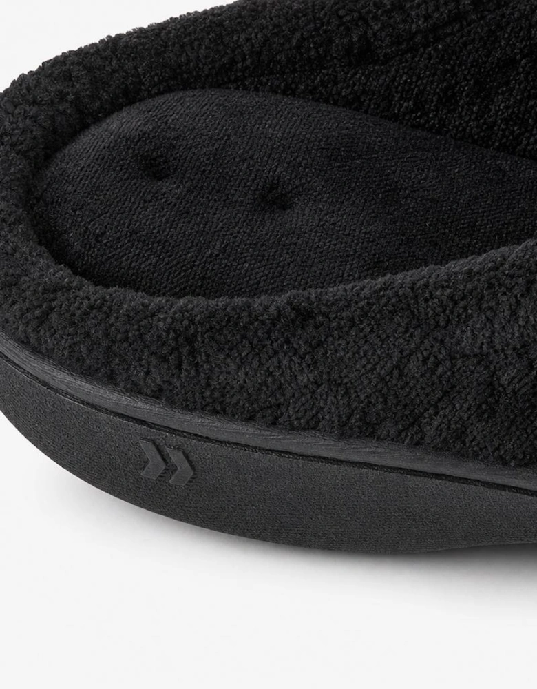 Totes Isotoner POPCORN TERRY Womens Mule Slippers Black