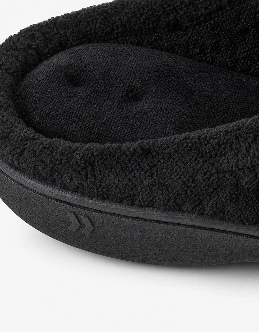 Totes Isotoner POPCORN TERRY Womens Mule Slippers Black