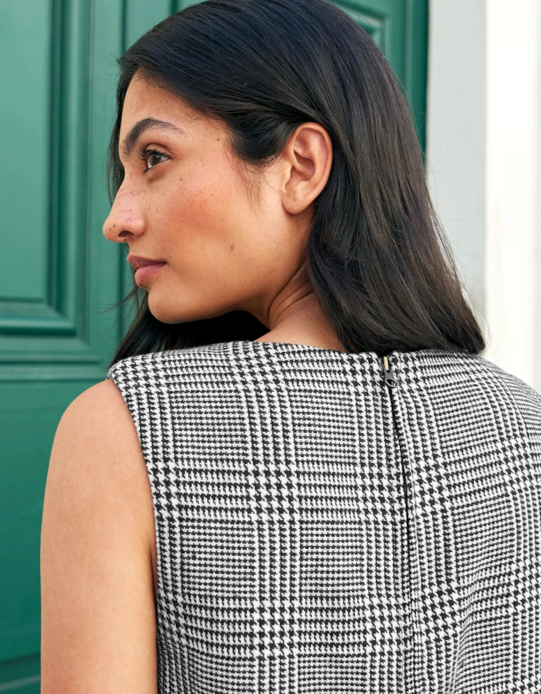 Mono Check Shell Top With Wool