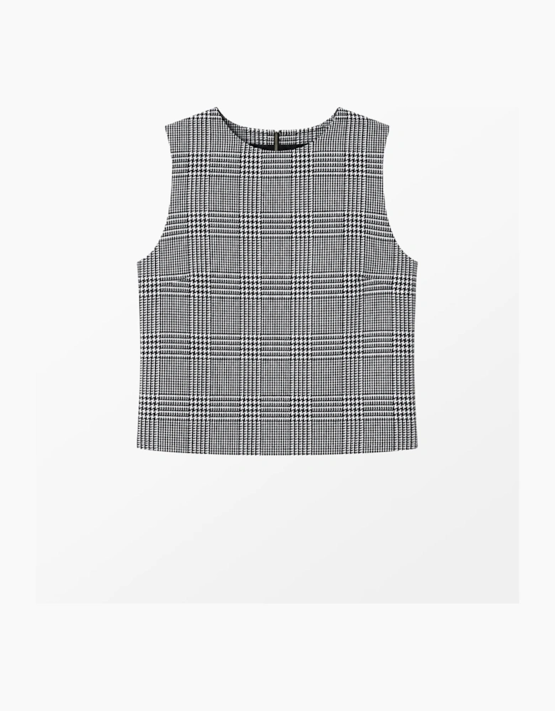 Mono Check Shell Top With Wool