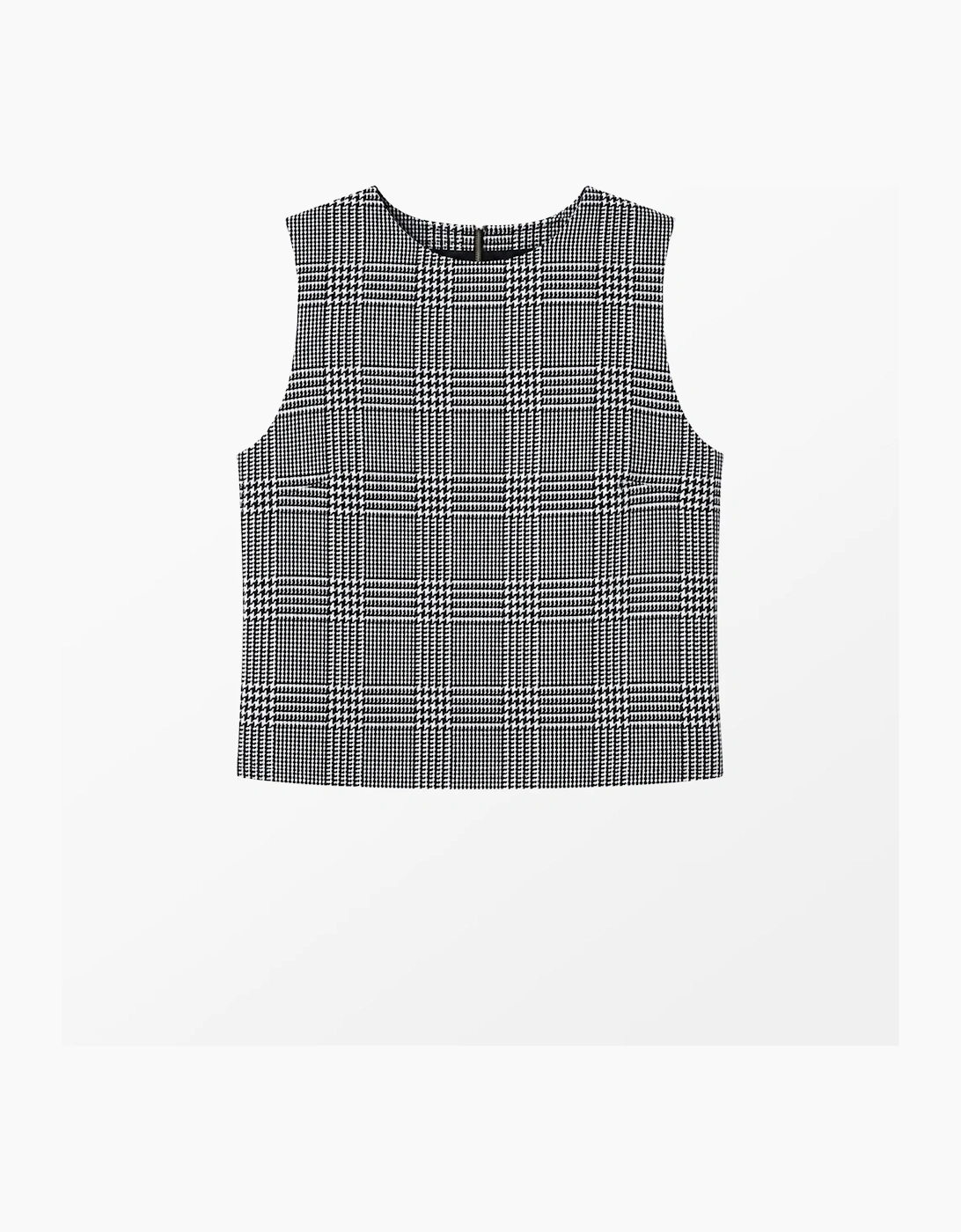 Mono Check Shell Top With Wool
