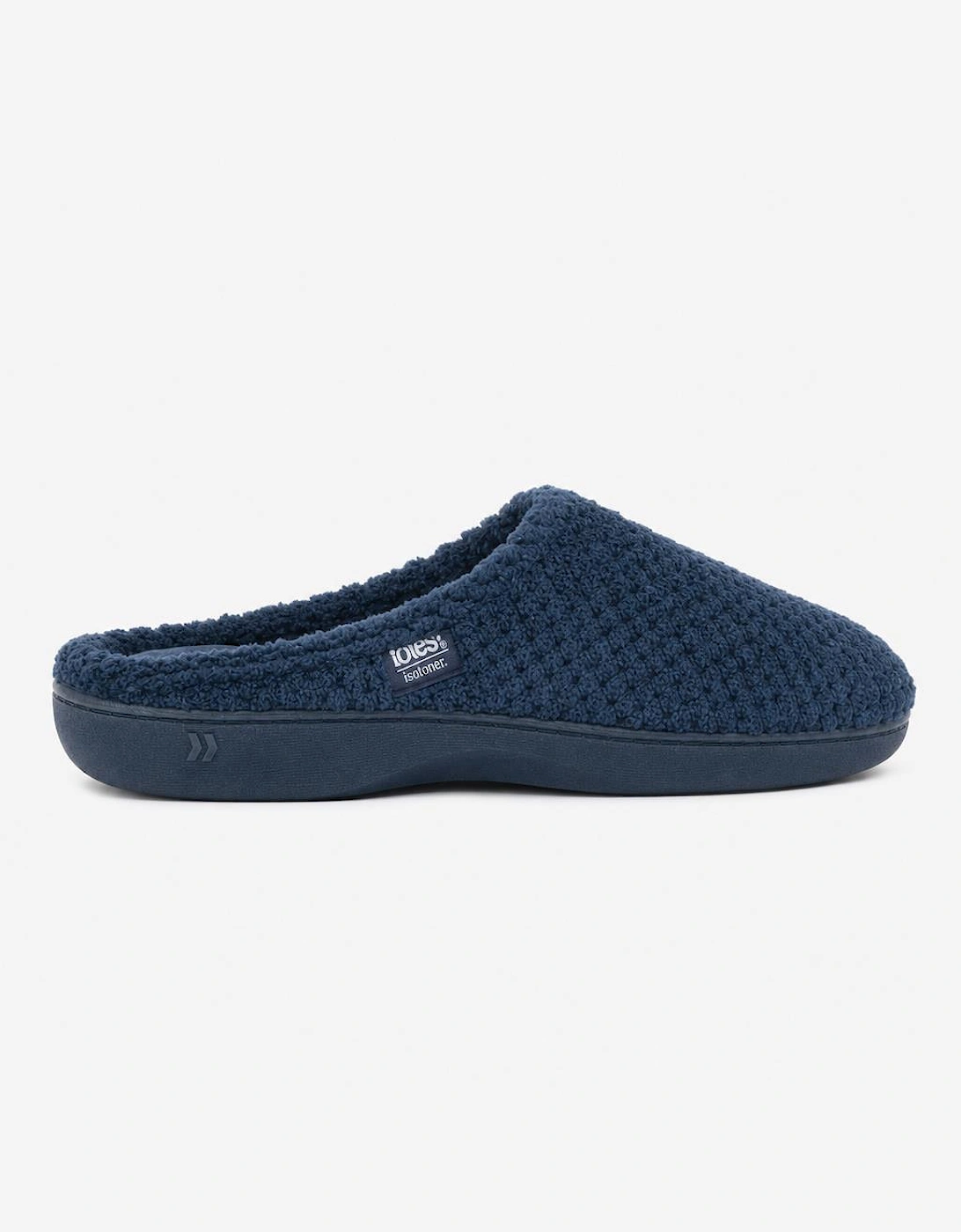 Totes Isotoner POPCORN TERRY Womens Pillowstep Mule Slippers Navy
