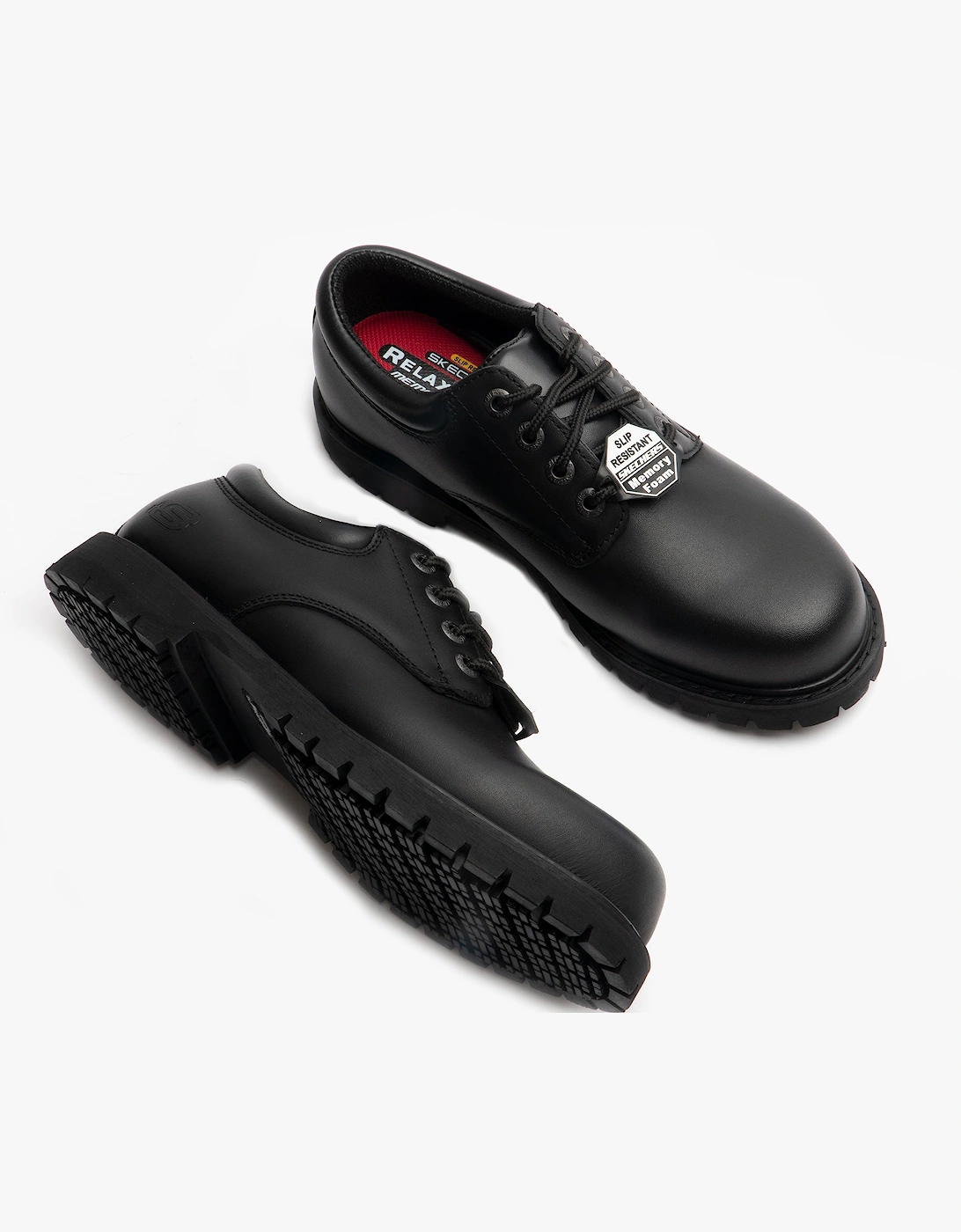 Skechers Work 77041EC Cottonwood - Elks SR Mens Slip Resistant Work Shoes Black