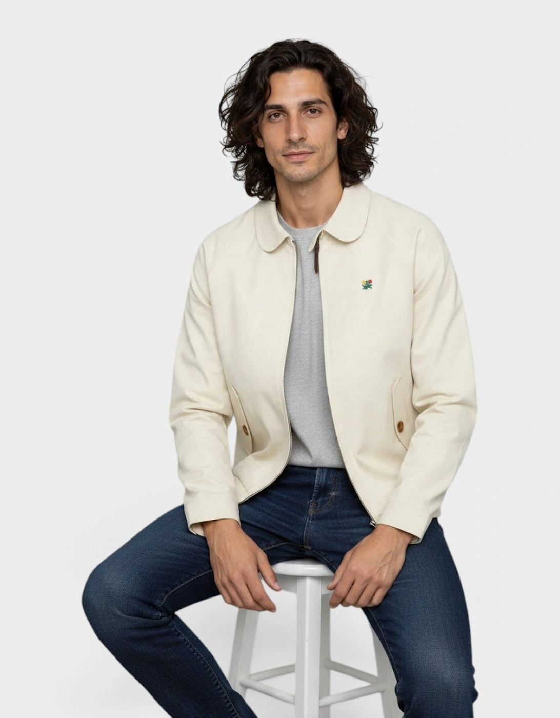 ALD Twill Casual Jacket Silver Birch