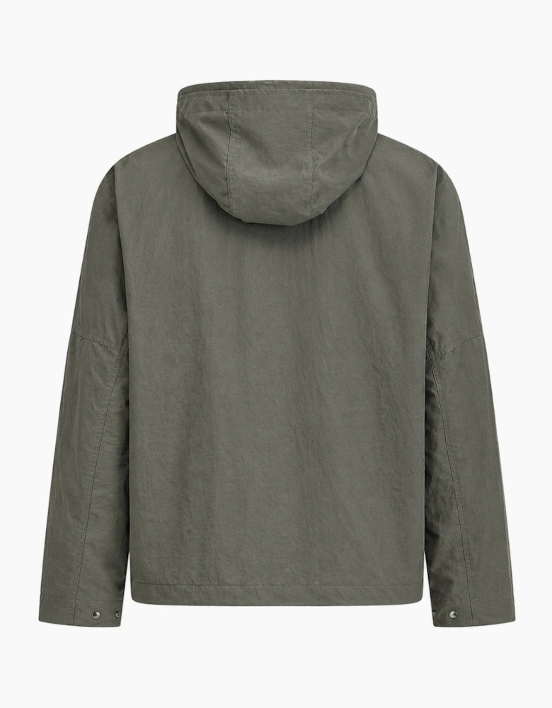 Fred Perry Cropped Ripstop Parka Jacket Field Green