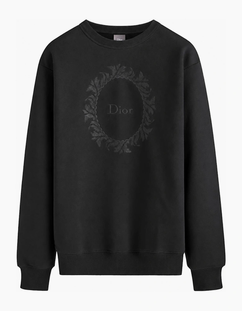 Dior Medallion Embroidered Sweatshirt Black