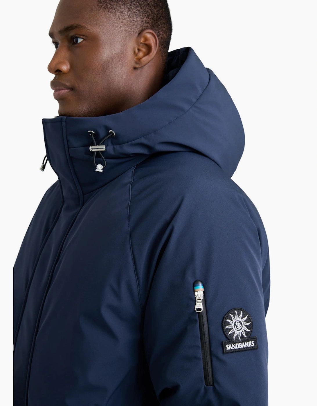 Sandbanks Raglan Sleeve Puffer Navy