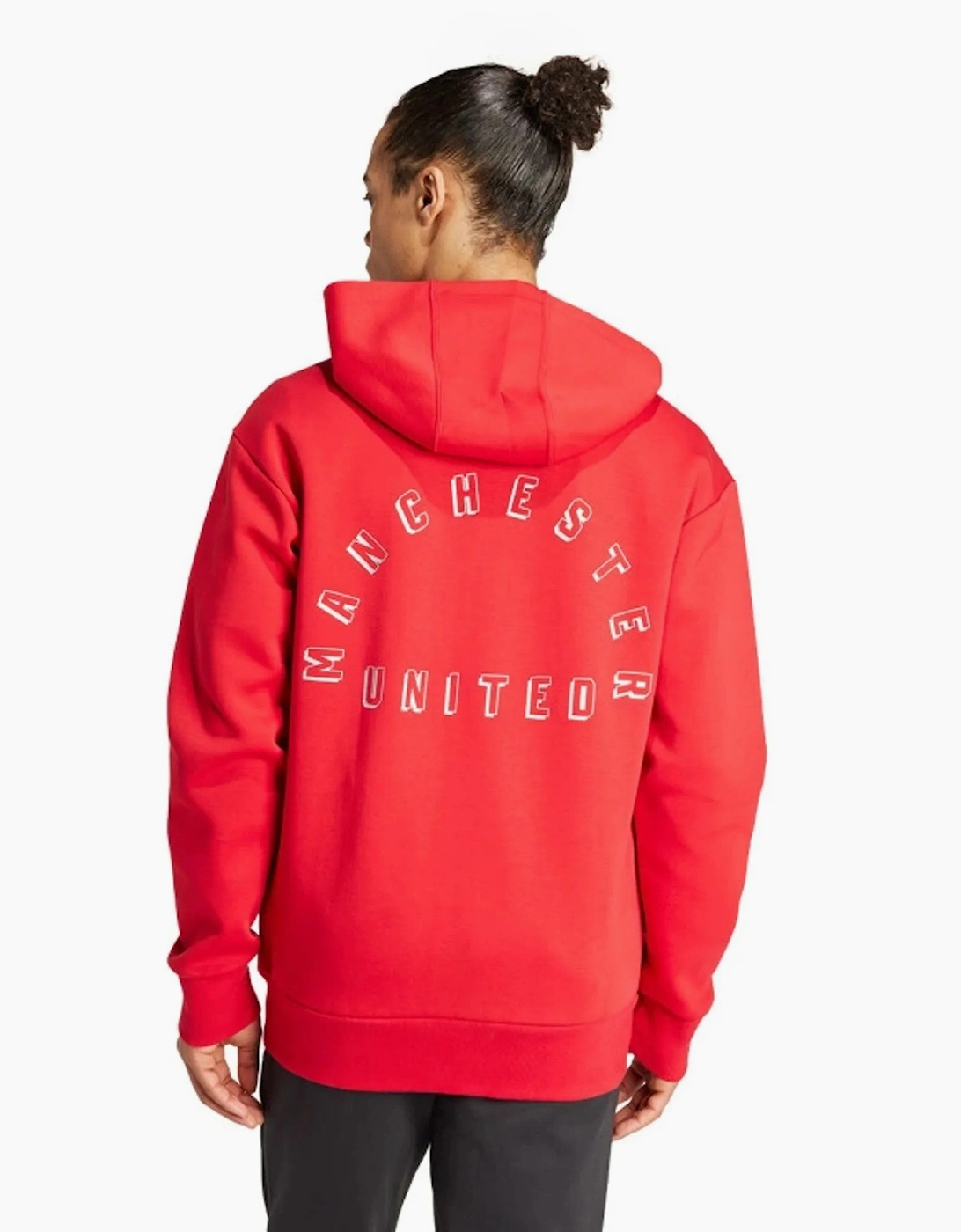 Adidas Manchester United Anthem Hooded Jacket Red