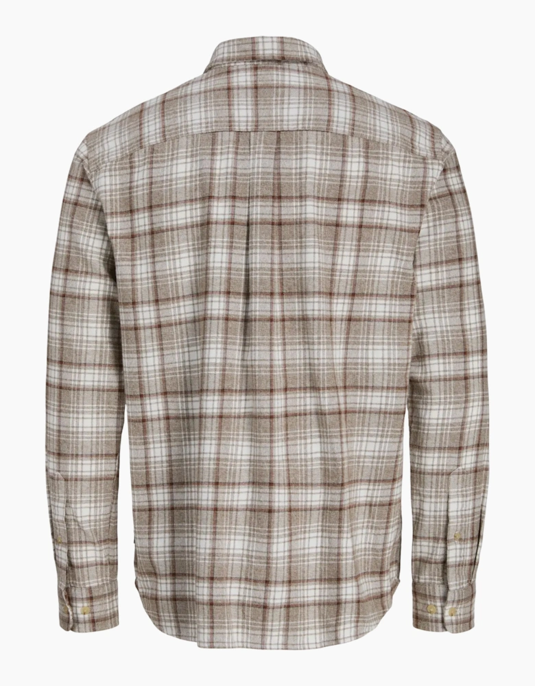 Jack & Jones JPRBluharvey flannel check Long Sleeve Shirt Plaza Taupe