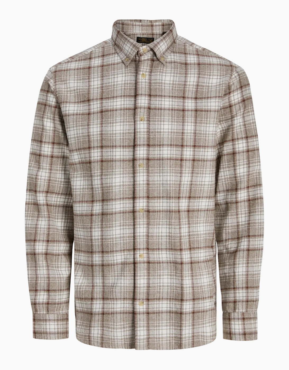 Jack & Jones JPRBluharvey flannel check Long Sleeve Shirt Plaza Taupe