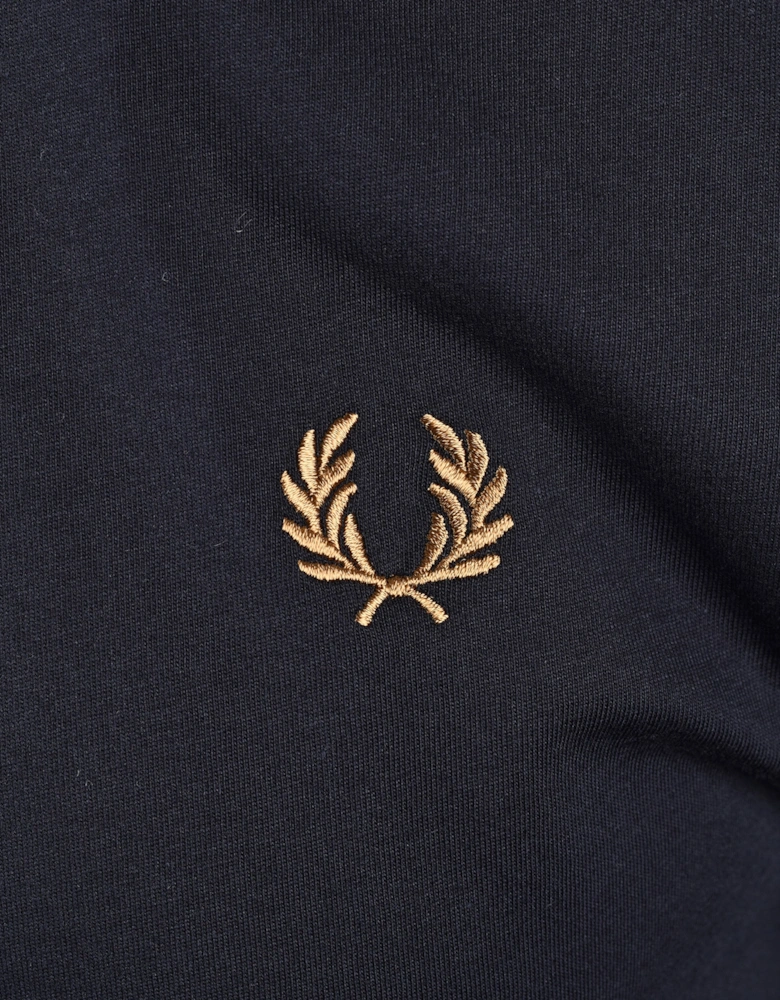 FRED PERRY TWIN TIPPED T-SHIRT NAVY/BRONZE