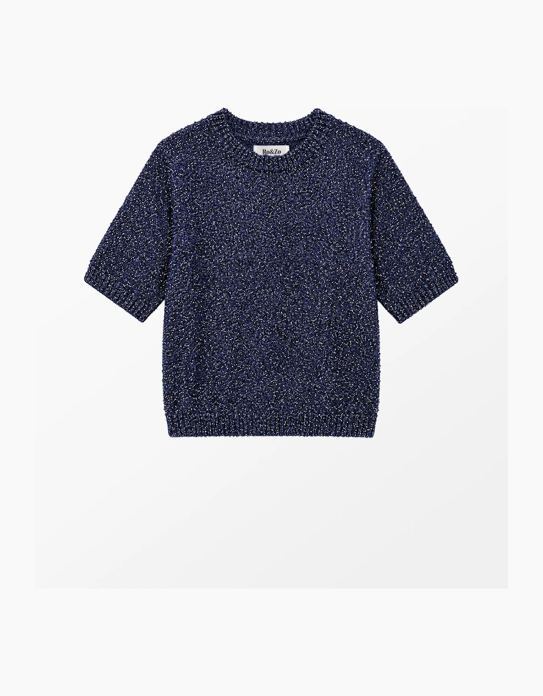 Navy Sparkle Knit Top