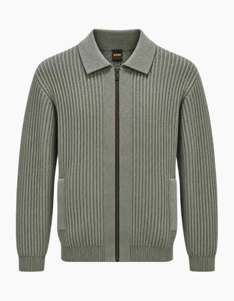 BOSS Orange Aspeno Sweater 377 Open Green