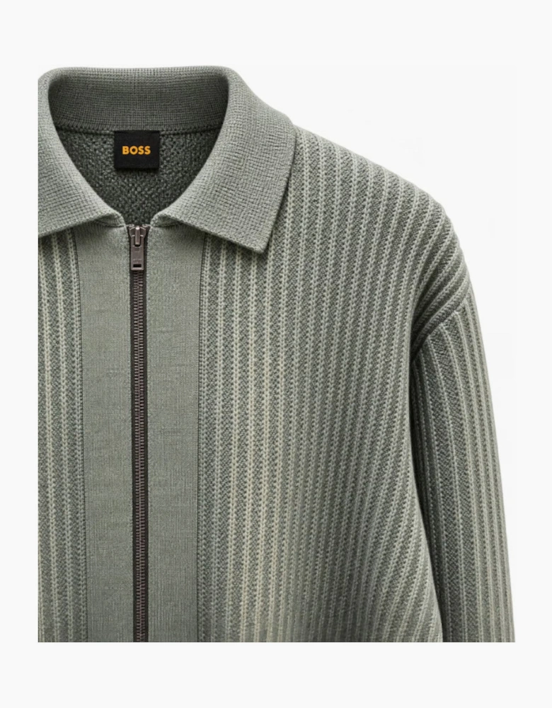 BOSS Orange Aspeno Sweater 377 Open Green